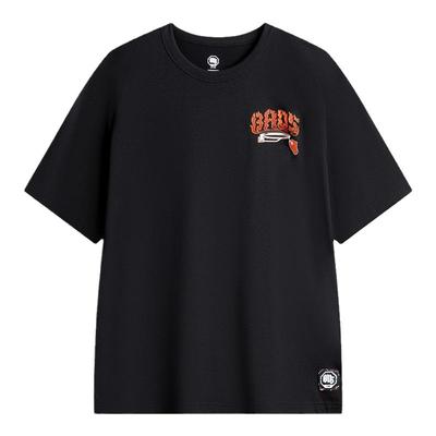 李宁男时尚国潮印花圆领短袖