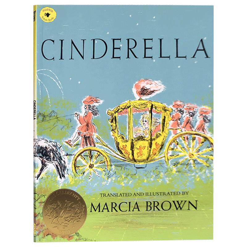 英文原版进口Cinderella灰姑娘绘本凯迪克金奖儿童启蒙阅读英语学习书籍 睡前晚安故事童话图书 国外获奖经典书 Marcia Brown
