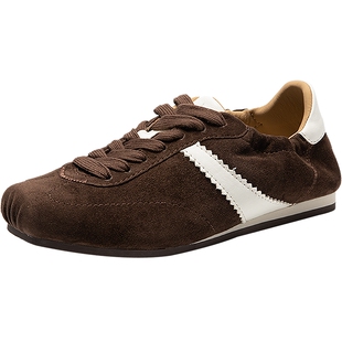 natursun休闲运动鞋女冬季新款时尚软底舒适芭蕾小猪鼻德训鞋