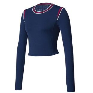 运动套装女早春新款长袖健身服显瘦高腰半身裙网球羽毛球训练上衣