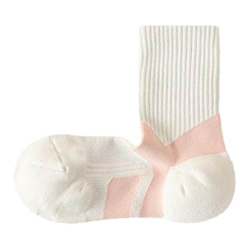 溪歌专业运动袜子抗起球女中筒袜毛巾底吸汗透气跑步健身防滑袜子