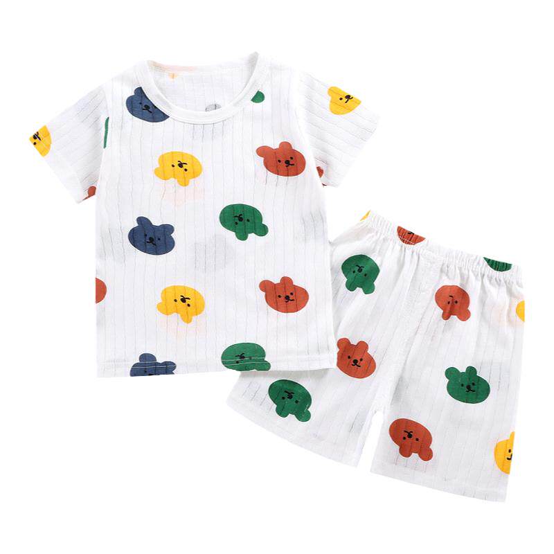 儿童夏季纯棉短袖空调服休闲套装