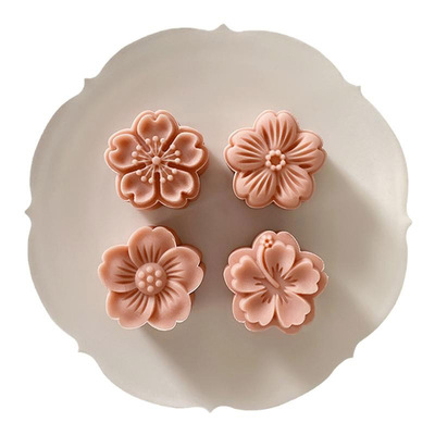 50g樱花绿豆糕冰皮月饼模具