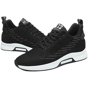 秋季内增高男鞋10cm8cm6cm透气青年运动休闲鞋小码37网布增高鞋