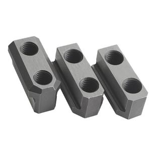 车床油压卡盘T型块滑块滑座中实三爪中空液压卡爪配件软爪梯型块