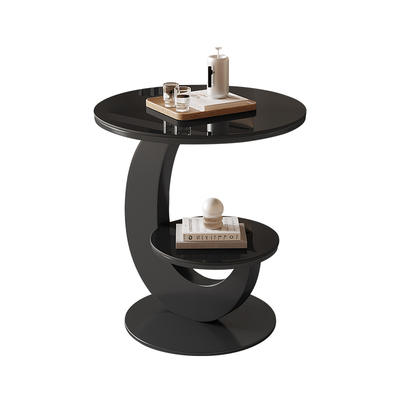 圆形岩板沙发边几角几微晶石茶几