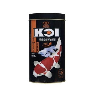 新疆包邮锦鲤鱼食兰寿草金金鱼颗粒饲料上浮型增体观赏鱼粮不浑水