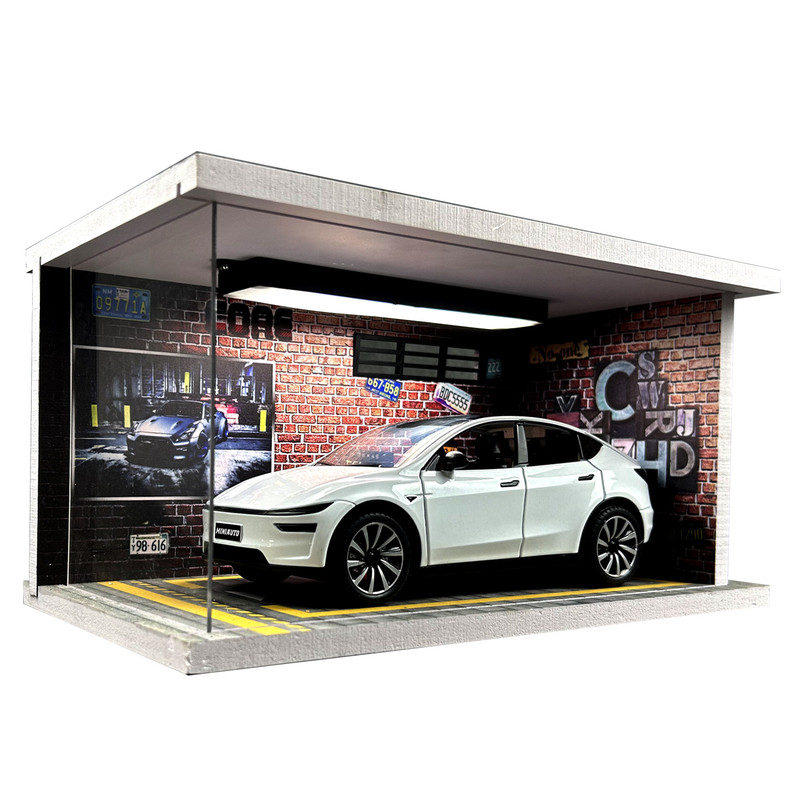 特斯拉焕新ModelY合金车模灯光