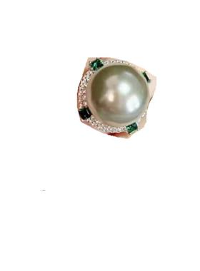 法式轻奢戒指祖母绿高贵气质网红