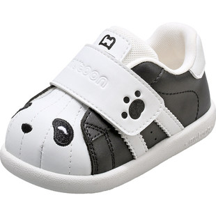 牧童童鞋原创熊猫鞋2026春季新款软底机能鞋女宝宝学步鞋小白鞋男