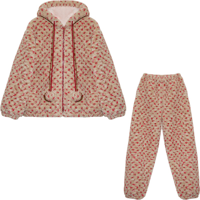 Bananagirl冬季新款羊羔绒睡衣女