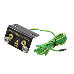 防静电L型接地线插座有线手环手腕带2孔5孔7孔工位胶皮台垫接地扣