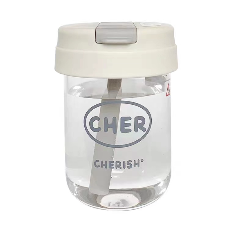 小巧水杯女生高颜值带吸管杯可爱网红简约便携透明塑料杯子ins风