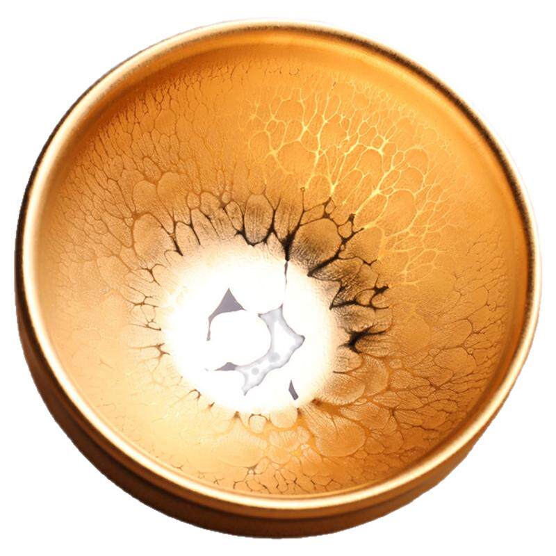 黄金建盏主人杯蔡志强金盏