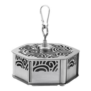 户外磁吸蚊香盒露营接香灰便携430不锈钢防风蚊香盘托盘车载带盖