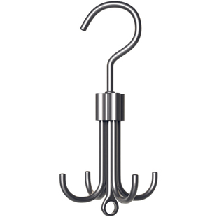 名至包包收纳挂钩帽子收纳神器可叠挂旋转无痕四爪铝合金衣柜挂钩