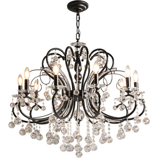 轻法式复古水晶灯中古风蜡烛客厅吊灯大厅主灯美式轻奢浪漫卧室灯