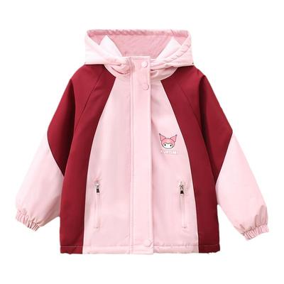 秋冬连帽拼色童装外套