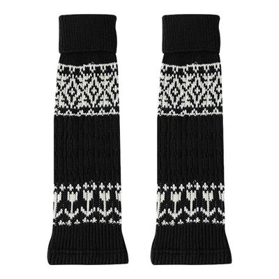 Enjoy it羊毛袜套堆堆袜女秋冬保暖费尔岛小腿袜灰色护腿中筒腿套