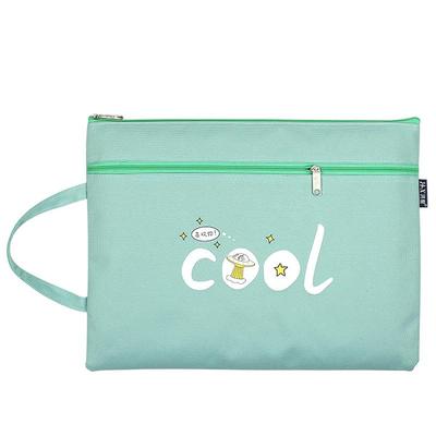 A4帆布双层拉链收纳袋