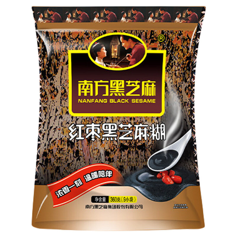 南方黑芝麻糊红枣//核桃360g中老年旗舰店同款无糖早餐冲泡农场