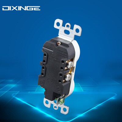 二位美国15A美标插座中北美洲三孔美式5-15R双联美规墙壁电源插座