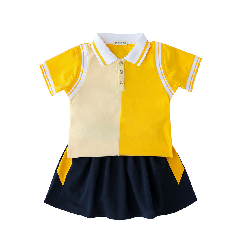 幼儿园园服夏装纯棉学院风运动短袖毕业照服装班服夏季小学生校服