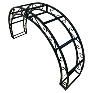 欧式铁艺花架拱门爬藤架庭院门垛月季三角梅支架半拱门头攀爬支架