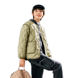 巴拉巴拉男童女童羽绒服中大童轻薄外套儿童保暖上衣冬装新款童装