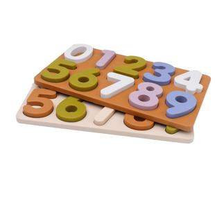 幼儿蒙氏早教嵌板硅胶数字拼图玩具0-1-2岁宝宝启蒙益智立体积木