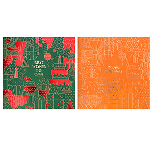 2026年新款圣诞祝福节日新年快乐卡片可代手写感谢送闺蜜贺卡定制烫金生日贺卡节日祝福高档卡片纸ins情人节