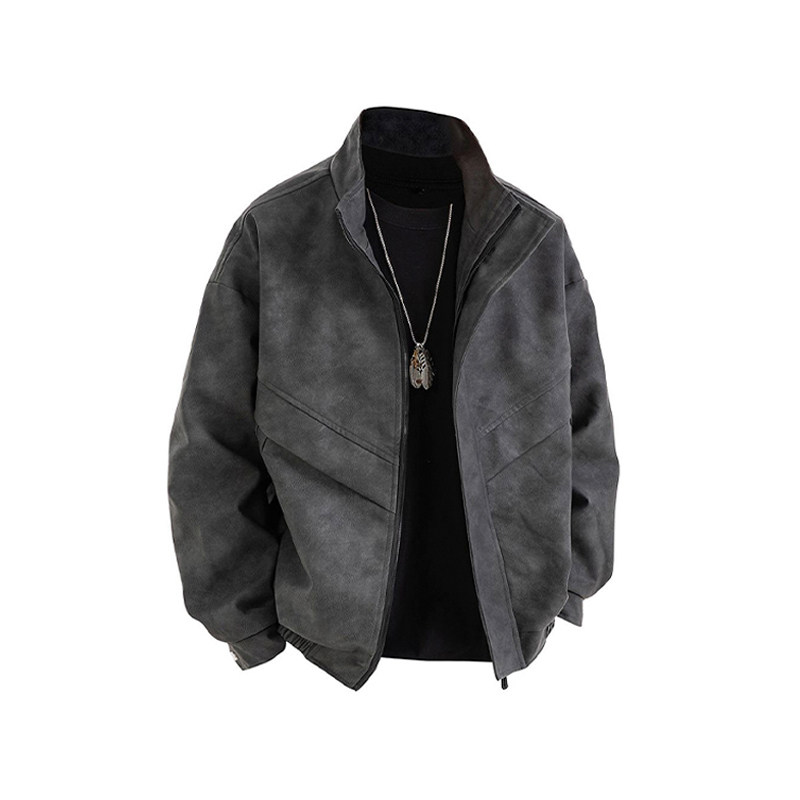 【品牌撤柜现货】Needles houes立领皮衣夹克加棉保暖防风外套男