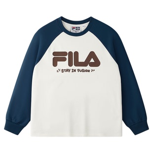FILA FUSION | Mr Doodle联名情侣款针织款插肩袖长T恤2025冬季新