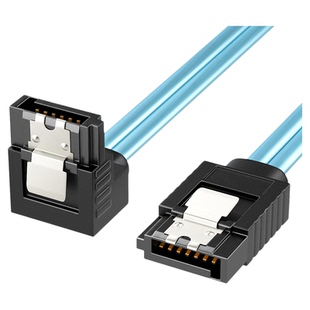 高速传输SATA3.0弯直头双头铁弹片光驱硬盘串口SATA数据连接线