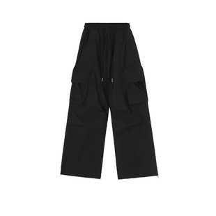 美式复古秋冬加绒加厚跳舞工装裤女宽松休闲爵士舞jazz垂感阔腿裤