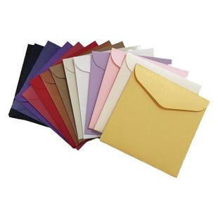 小正方形信封11cm空白无字手写珠光纸牛皮纸贺卡卡片封套精致高级