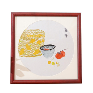 实木装裱画框正方形50cm刺绣十字钻石画裱框38国画定制33相框挂墙