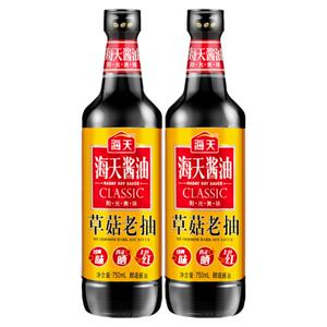 海天酱油草菇老抽1.9L*2