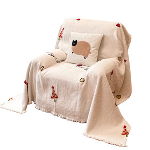 新年单人沙发盖布秋冬头等太空舱沙发毯摇摇椅懒人沙发巾新款盖毯