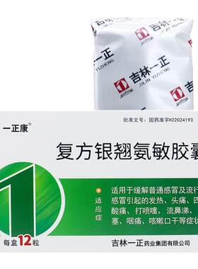 【一正康】复方银翘氨敏胶囊12粒/盒