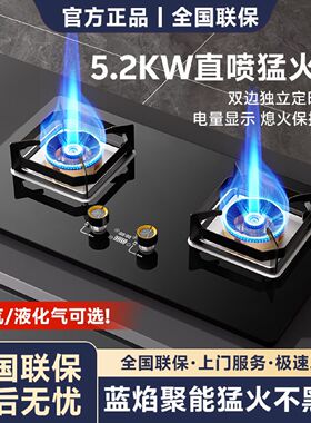新飞直喷定时燃气灶煤气灶家用猛火天然气液化气嵌入式炉灶具