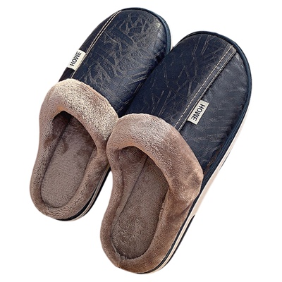 洋山公羊防水大码棉拖鞋男士秋冬