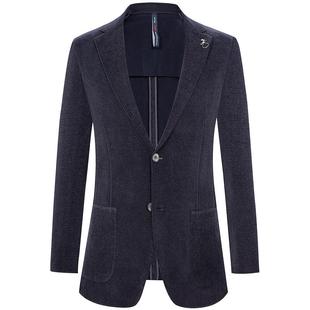【针织休闲单西】商务休闲西装男 灰蓝紫色针织西服外套儒雅型男