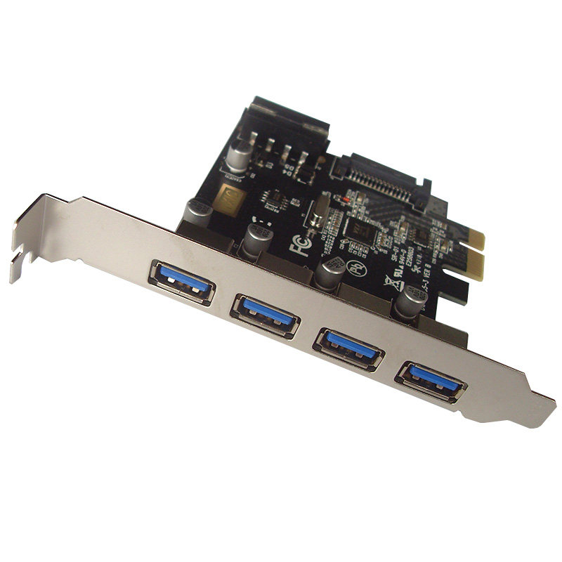 pcieusb3.0台式机扩展卡4口后置