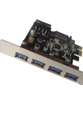 pcieusb3.0台式机扩展卡4口后置