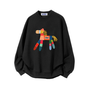 NASA STUSY美式高街2026新款春秋装男款宽松情侣潮牌圆领卫衣