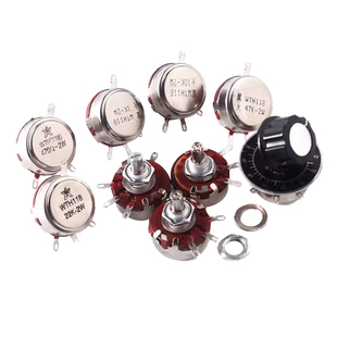 WTH118 2W1K/2.2/4.7/10K/22/47/100/470K单圈碳膜电位器旋钮