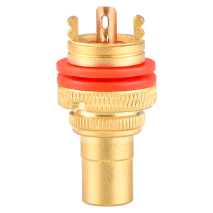 hifi全铜镀铑镀金 莲花RCA母座发烧功放紫铜插座音频端子AV视频