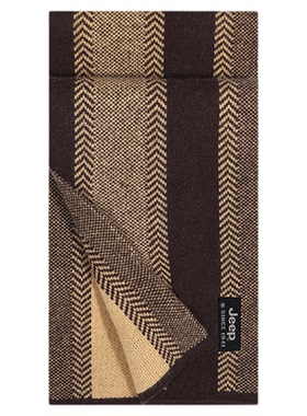 Jeep羊毛针织围巾秋冬复古男女