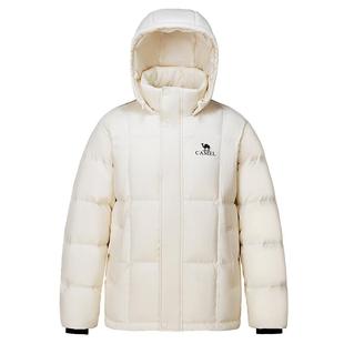 骆驼火山羽绒服女装2025新款连帽加厚保暖情侣面包服防寒外套男